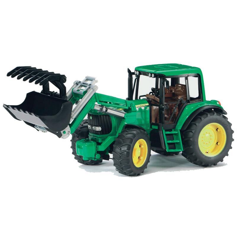 Bruder traktor John Deere 6920 z nakladalko 02052