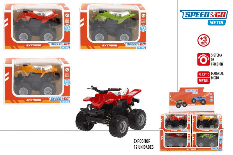 VOZILO ŠTIRIKOLESNIK KOVINSKI 11X7CM