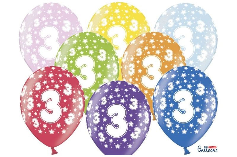 BALONI 3 LETA SORTIRANI 30CM 6 KOSOV