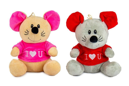 MIŠKA S SRČKOM 19CM