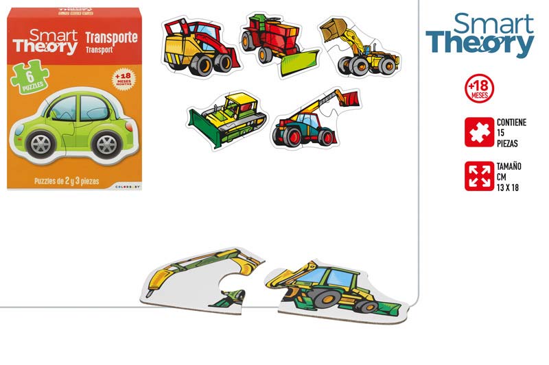 SESTAVLJANKA MALA VOZILA 6 MOTIVOV 19X14CM