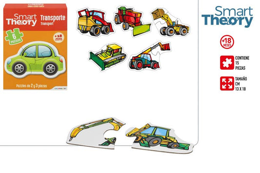 SESTAVLJANKA MALA VOZILA 6 MOTIVOV 19X14CM