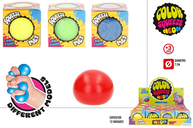 ŽOGICA SQUEEZE NEON 7CM