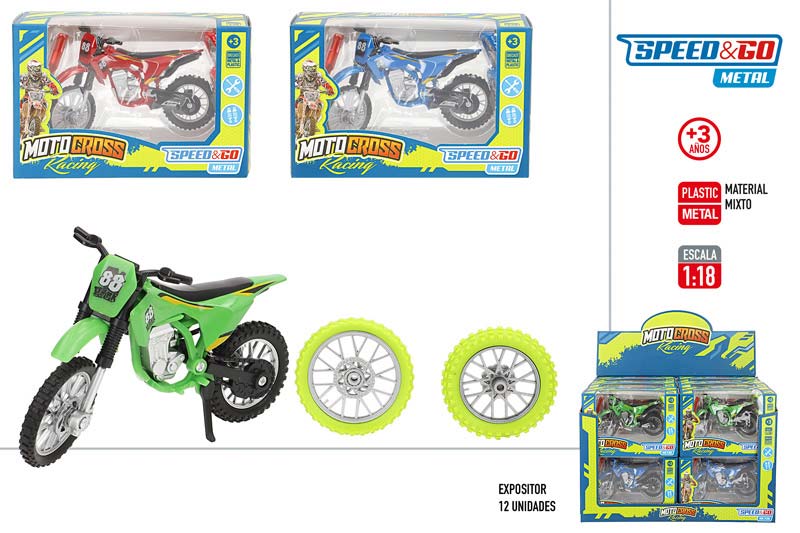 MOTOR CROSS KOVINSKI 1:18 16X10CM