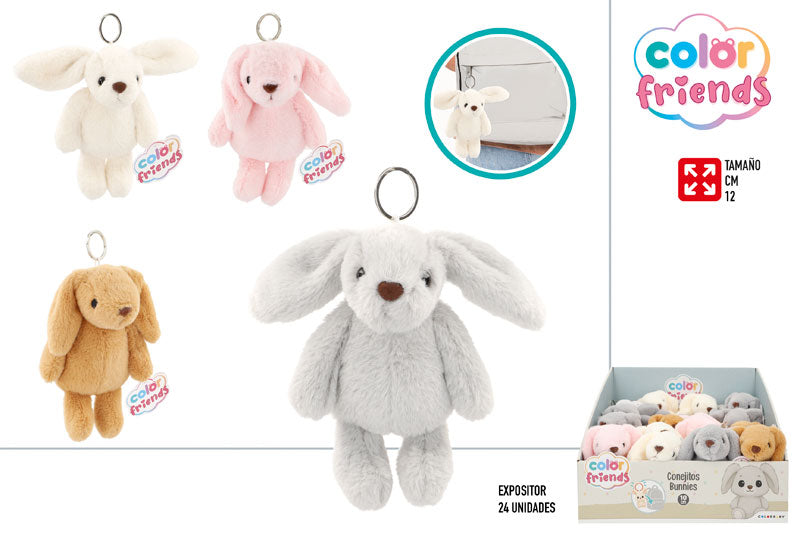 OBESEK PLIŠASTI ZAJČEK COLOR FRIENDS 12 CM