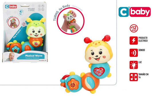 GOSENICA GLASBENA Z LUČJO 20X15CM