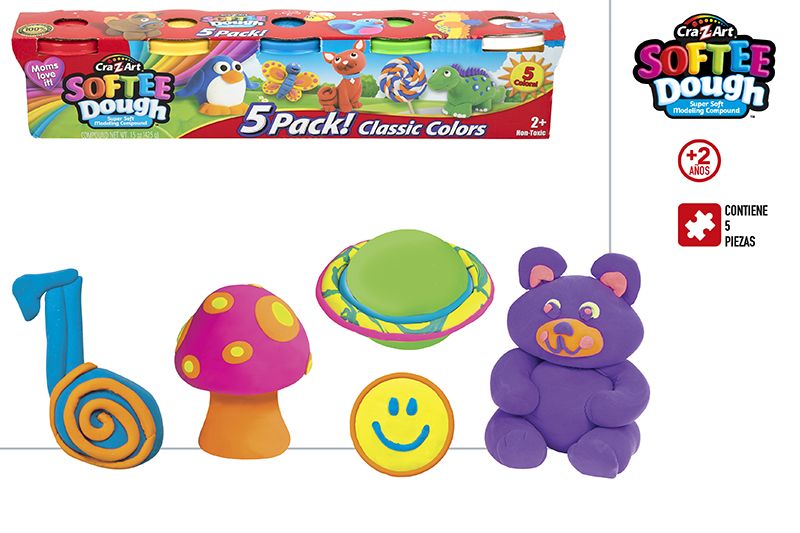 PLASTELIN 5 LONČKOV 35X7CM 425g