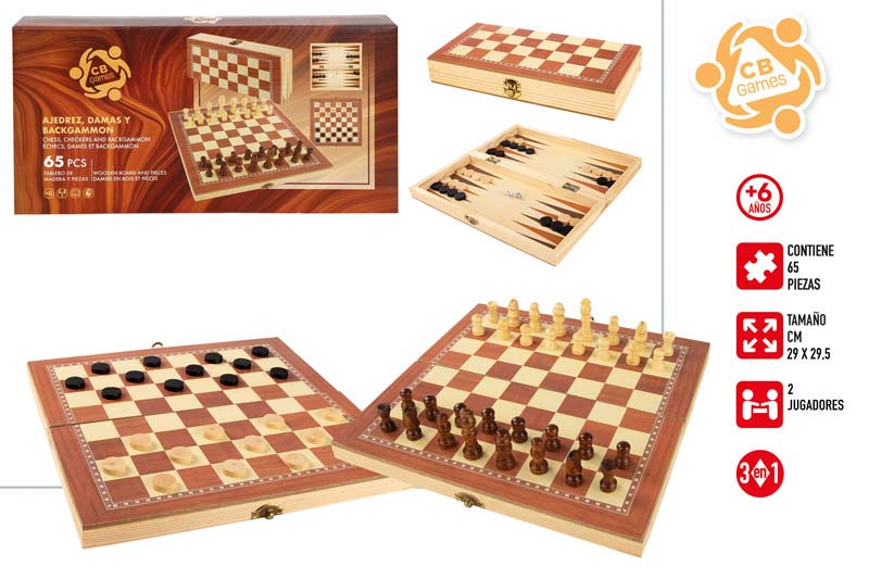 ŠAH IN DAMA LESENI 30X30CM