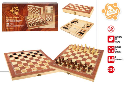 ŠAH IN DAMA LESENI 30X30CM