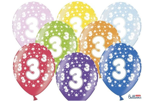 BALONI 3 LETA SORTIRANI 30CM 6 KOSOV