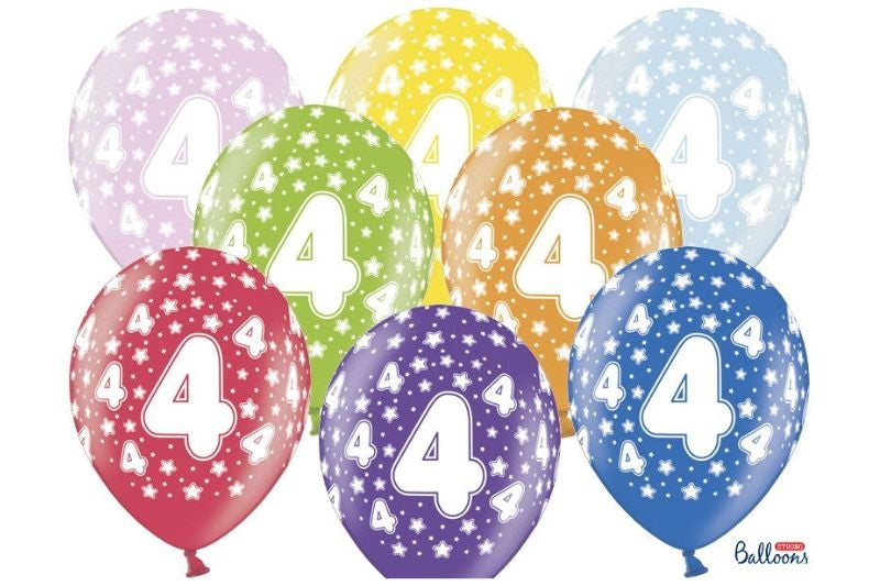 BALONI 4 LETA SORTIRANI 30CM 6 KOSOV