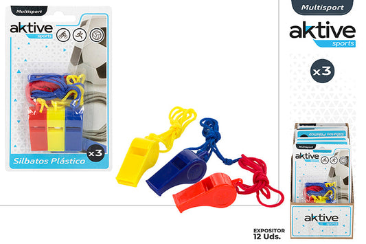 PIŠČALKE PLASTIČNE 3 KOSI 16X10CM