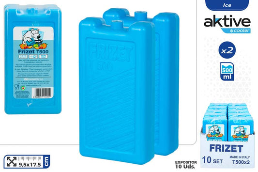 HLADILNI VLOŽKI  2 KOSA 9,5X17,5CM - 500ML, DO 12 UR HLAJENJA