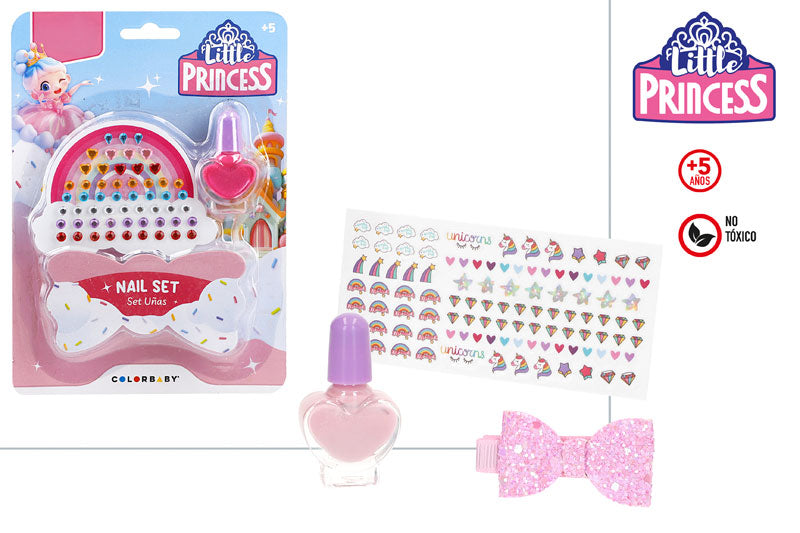 SET LAK ZA NOHTE IN NALEPKE LITTLE PRINCESS 19,5X14CM
