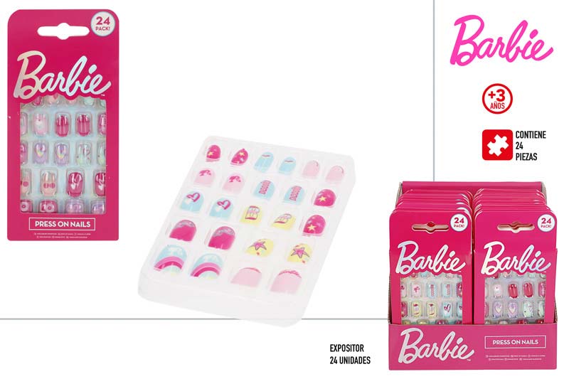 SET 24 UMETNIH NOHTOV BARIBIE  2/S, 15X7,5CM