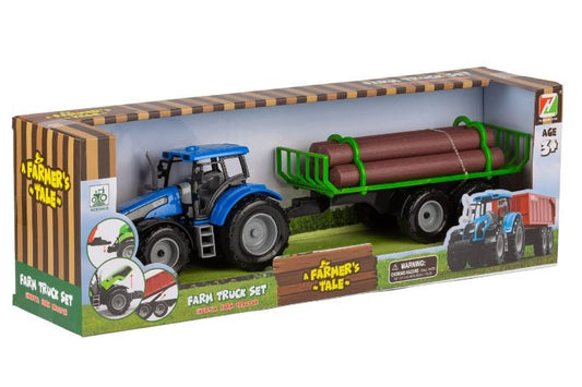 TRAKTOR NA VZTRAJNIK  S PRIKOLICO 48X15CM