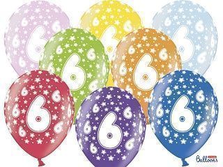 BALONI 6 LET SORTIRANI 30CM 6 KOSOV