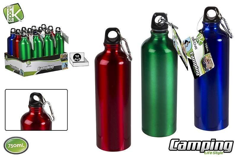 BIDON ALU 750ML S KARABINOM
